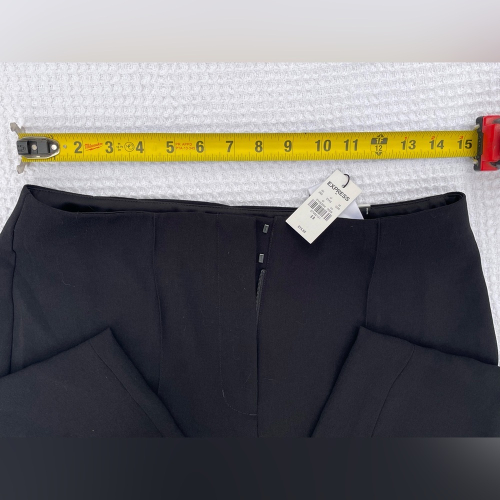Express Wide Leg Dress Pants Work Classy High Rise Size 6 Black - Picture 3 of 7